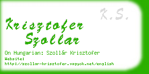 krisztofer szollar business card